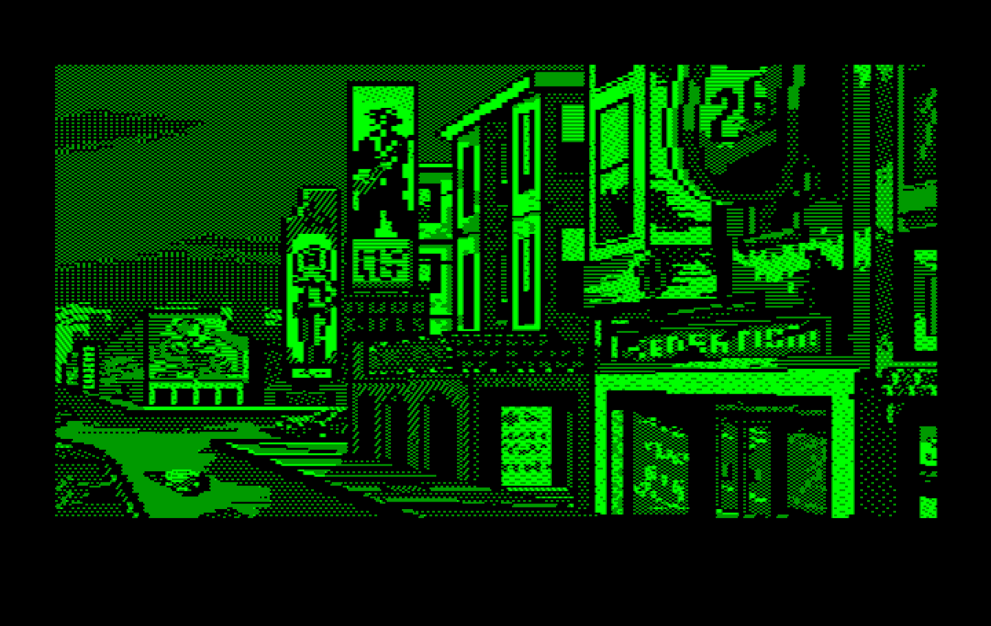 Manhunter 2: San Francisco IBM PC/Compatibles Screenshot: Another view of San Francisco...