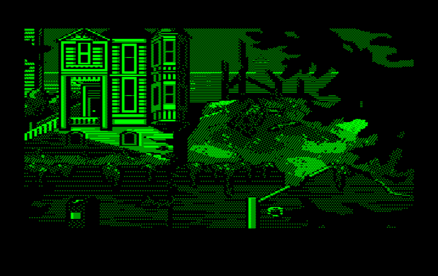 Manhunter 2: San Francisco IBM PC/Compatibles Screenshot: Outside the doctor's house.