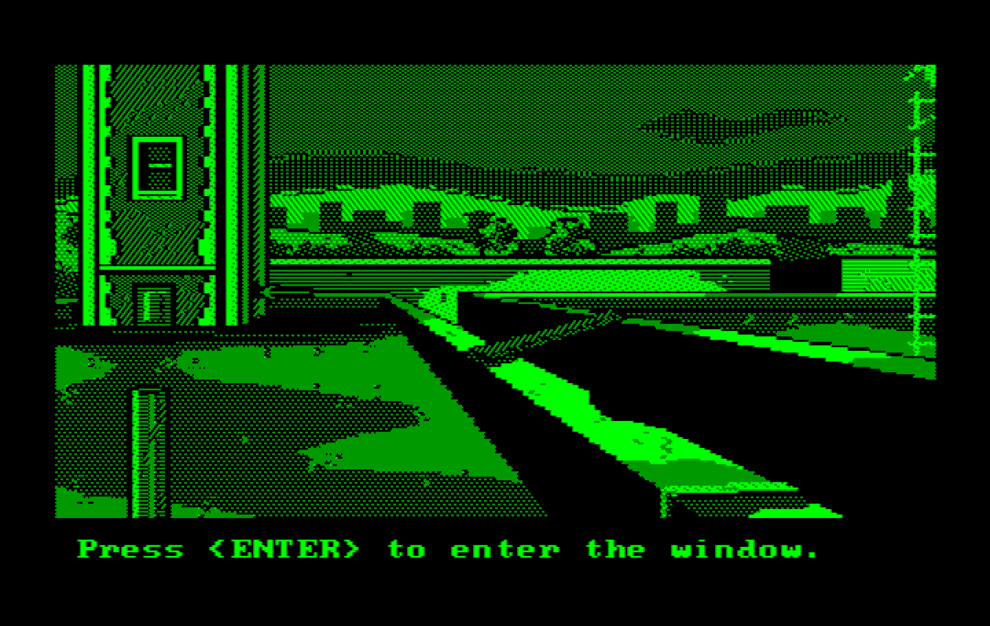 Manhunter 2: San Francisco IBM PC/Compatibles Screenshot: On a rooftop; it can be dangerous at this height!