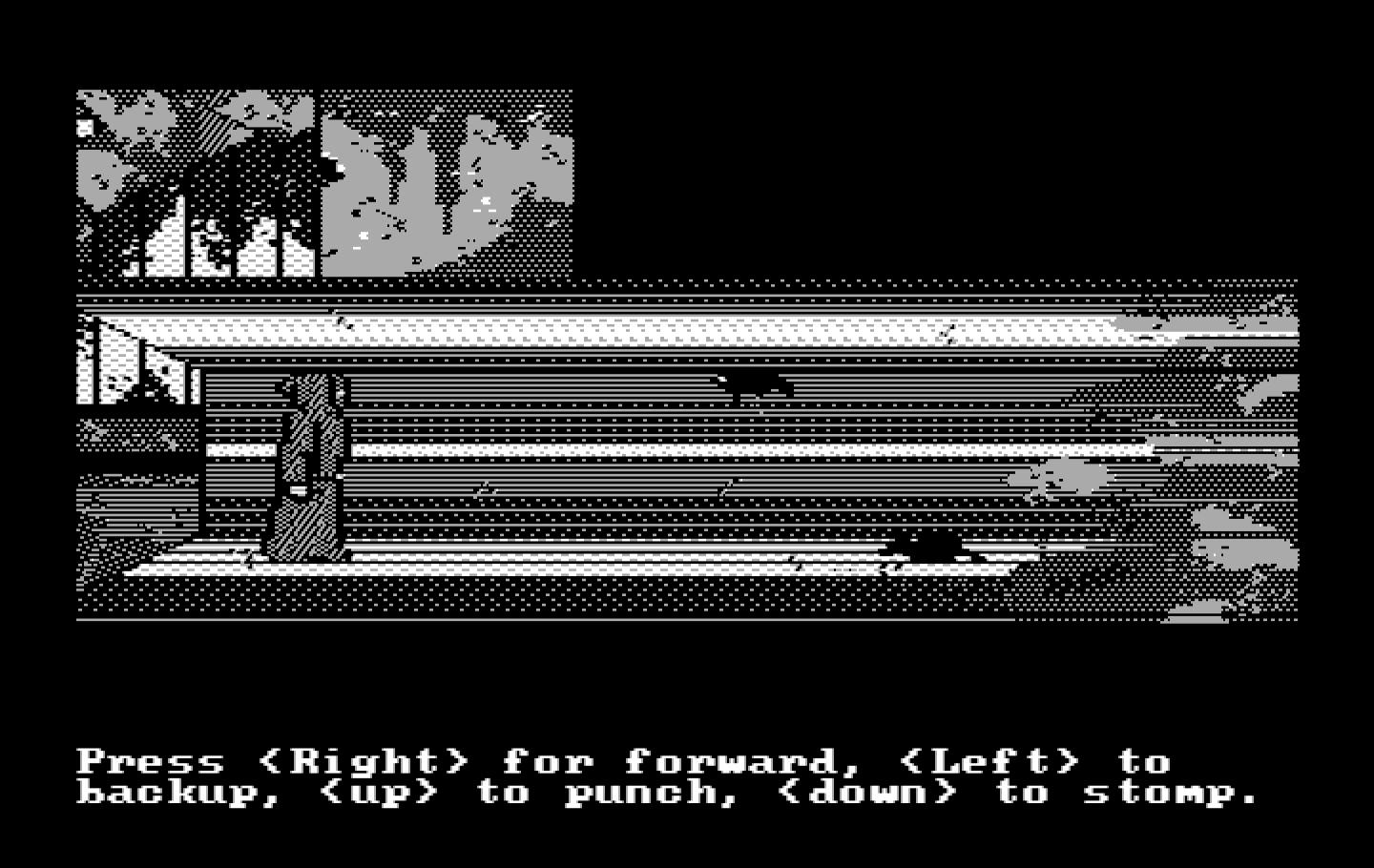 Manhunter 2: San Francisco IBM PC/Compatibles Screenshot: An action sequence; dodge the incoming rats!