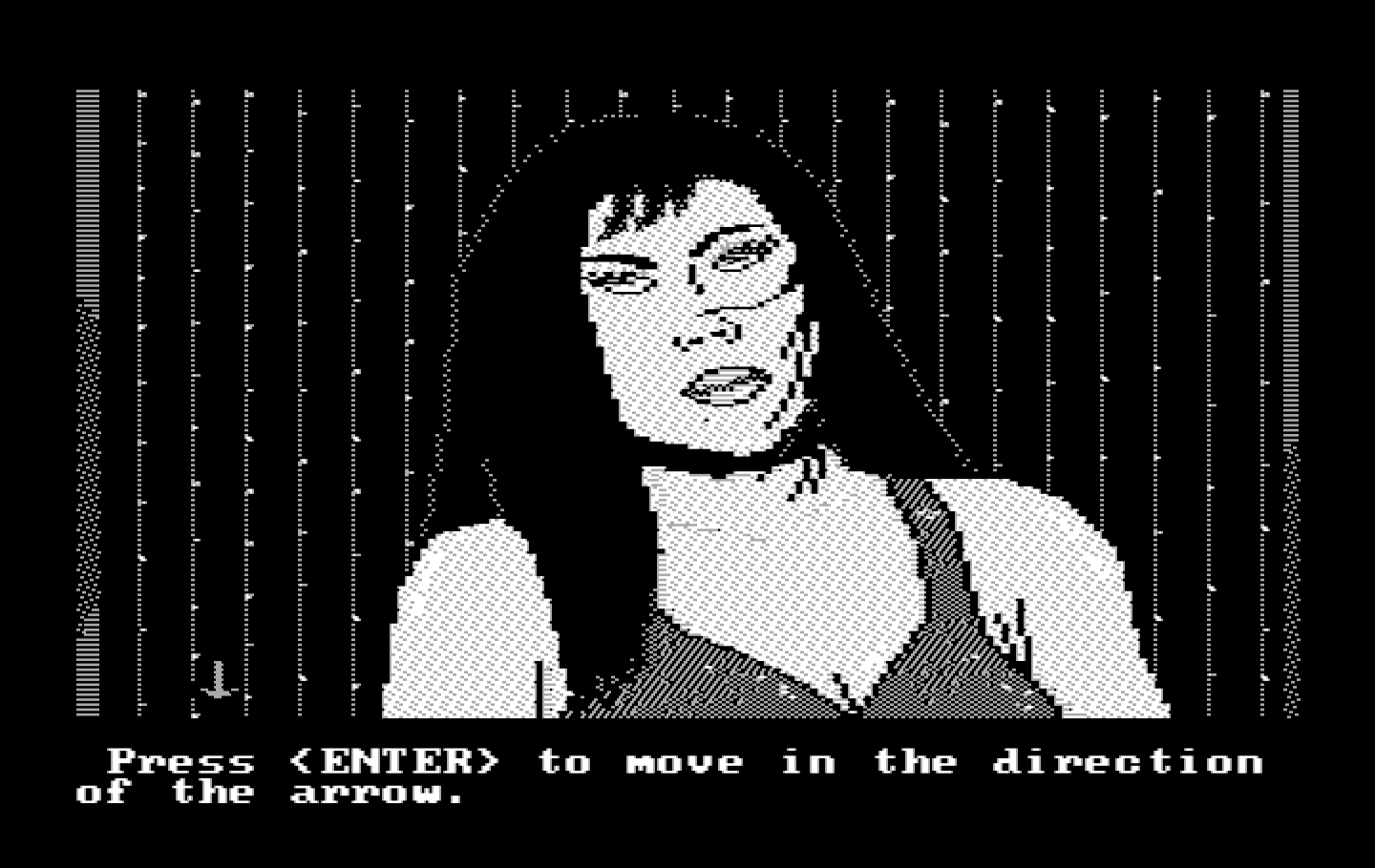Manhunter 2: San Francisco IBM PC/Compatibles Screenshot: Talking with a woman...can she help me?
