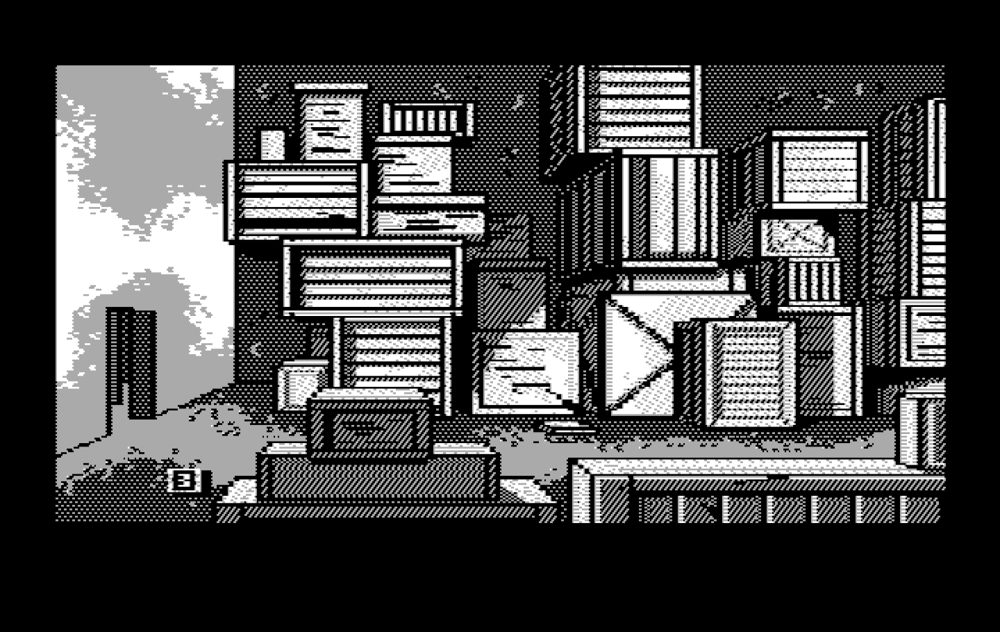 Manhunter 2: San Francisco IBM PC/Compatibles Screenshot: Another warehouse to explore...