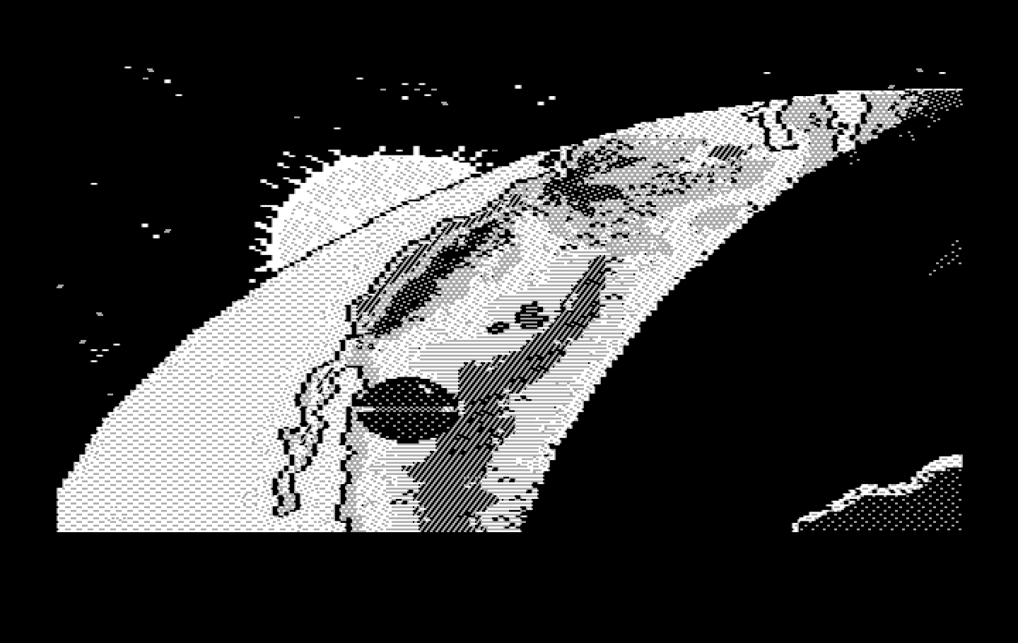 Manhunter 2: San Francisco IBM PC/Compatibles Screenshot: Orb spaceships head towards San Francisco...
