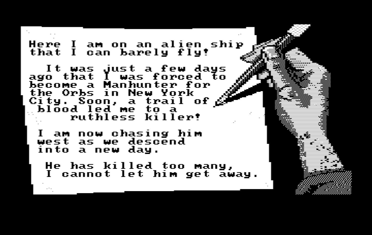 Manhunter 2: San Francisco IBM PC/Compatibles Screenshot: The story so far...