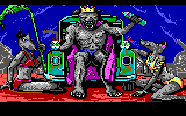 Manhunter 2: San Francisco IBM PC/Compatibles Screenshot: About to drop in on some rats.
