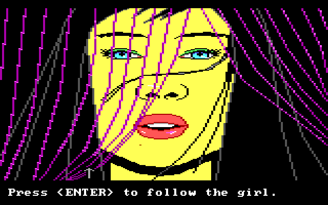 Manhunter 2: San Francisco IBM PC/Compatibles Screenshot: Better follow her...