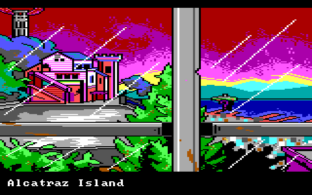 Manhunter 2: San Francisco IBM PC/Compatibles Screenshot: Alcatraz island!