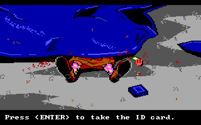 Manhunter 2: San Francisco IBM PC/Compatibles Screenshot: Oops, looks like someone didn't survive the crash.