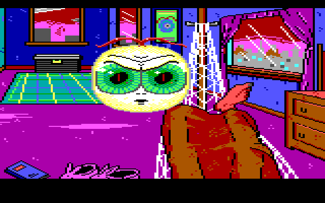 Manhunter 2: San Francisco IBM PC/Compatibles Screenshot: Day 2 begins with an orb waking you up.