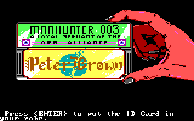 Manhunter 2: San Francisco IBM PC/Compatibles Screenshot: Found myself a stolen identity.