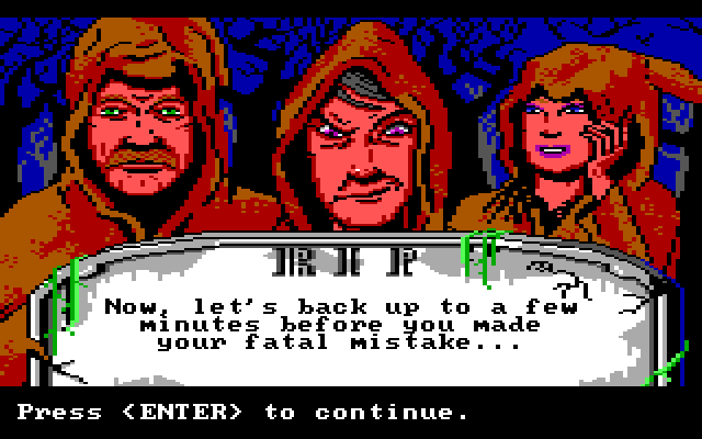 Manhunter 2: San Francisco IBM PC/Compatibles Screenshot: Oops, I didn't make it.