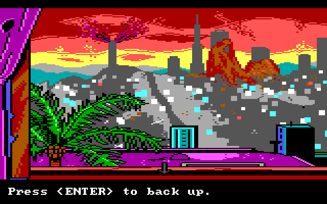 Manhunter 2: San Francisco IBM PC/Compatibles Screenshot: Looking out over San Francisco.