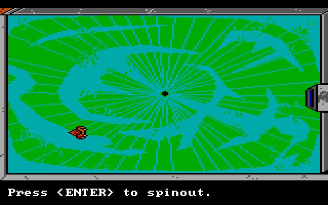Manhunter 2: San Francisco IBM PC/Compatibles Screenshot: An arcade sequence...can you make it to the door on the right?