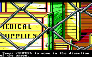Manhunter 2: San Francisco for IBM PC/Compatibles - Medical supplies? Either way the fence prevents you from getting in to investigate.