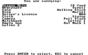 Manhunter 2: San Francisco for IBM PC/Compatibles - The inventory screen.