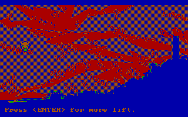 Manhunter 2: San Francisco IBM PC/Compatibles Screenshot: Hot air balloon arcade sequence.
