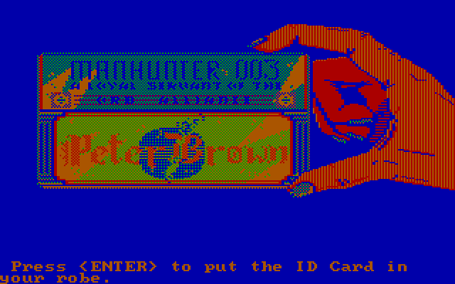 Manhunter 2: San Francisco IBM PC/Compatibles Screenshot: Looks like I now have a stolen identity.