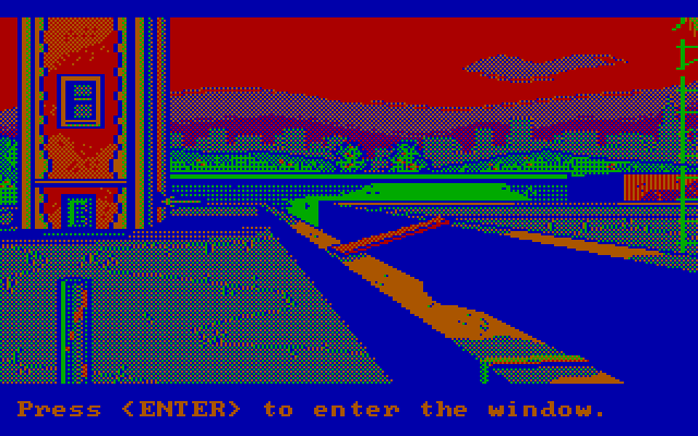 Manhunter 2: San Francisco IBM PC/Compatibles Screenshot: On top of a building.
