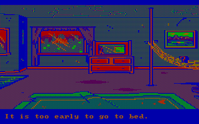 Manhunter 2: San Francisco IBM PC/Compatibles Screenshot: Still too early to go to bed.