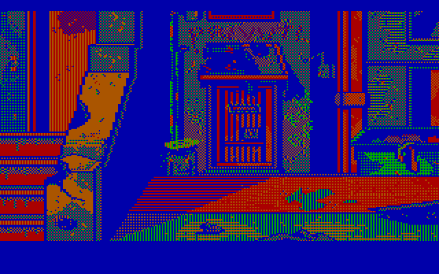 Manhunter 2: San Francisco IBM PC/Compatibles Screenshot: Outside a private club.