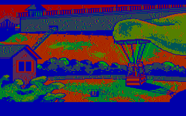 Manhunter 2: San Francisco IBM PC/Compatibles Screenshot: Getting into a hot air balloon.