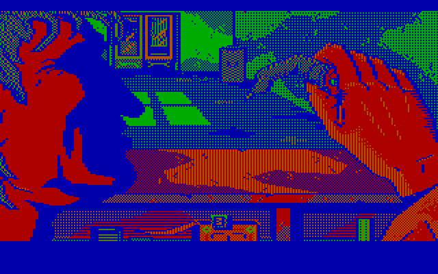 Manhunter 2: San Francisco IBM PC/Compatibles Screenshot: What is this guy looking at?