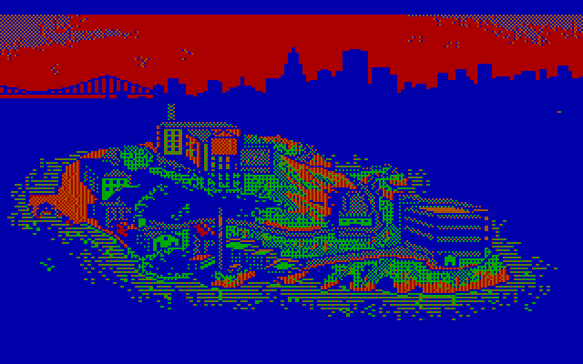 Manhunter 2: San Francisco IBM PC/Compatibles Screenshot: Alcatraz island!