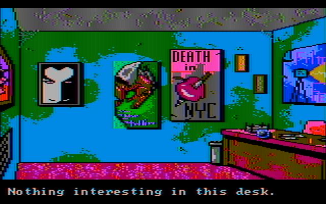 Manhunter: New York IBM PC/Compatibles Screenshot: So far nothing interesting, but I better keep looking...