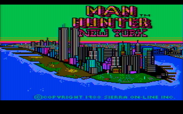 Manhunter: New York IBM PC/Compatibles Screenshot: Title screen.