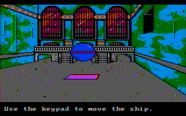 Manhunter: New York IBM PC/Compatibles Screenshot: Attempting to pilot an orb ship...