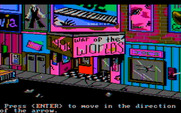 Manhunter: New York for IBM PC/Compatibles - Outside a movie theater.