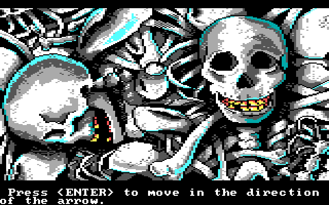 Manhunter: New York IBM PC/Compatibles Screenshot: Examining the bones...