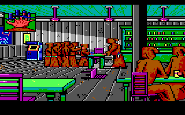 Manhunter: New York IBM PC/Compatibles Screenshot: The locals here can be dangerous...