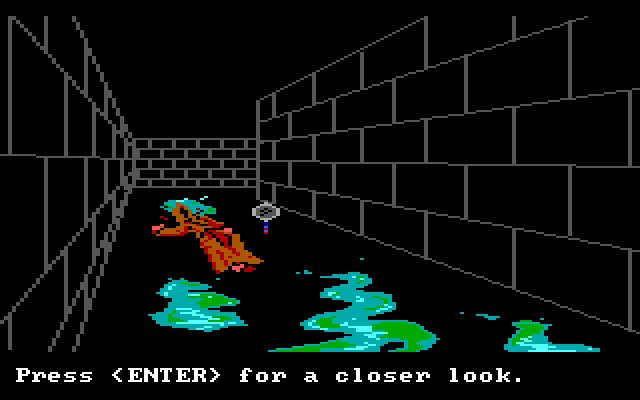 Manhunter: New York IBM PC/Compatibles Screenshot: What happened here? Better take a closer look...