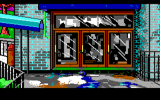Manhunter: New York IBM PC/Compatibles Screenshot: The door is locked, how to get in?