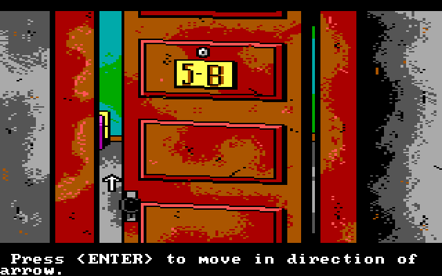 Manhunter: New York IBM PC/Compatibles Screenshot: Let's check out this appartment...