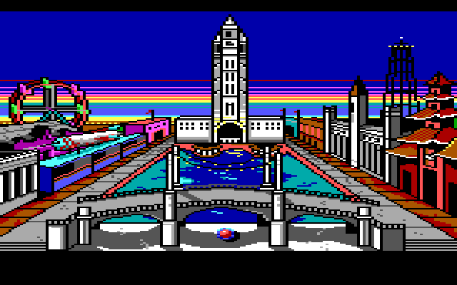 Manhunter: New York IBM PC/Compatibles Screenshot: Arrived at an amusement park.