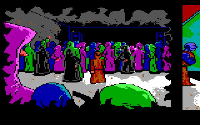 Manhunter: New York IBM PC/Compatibles Screenshot: Made it into the night club.