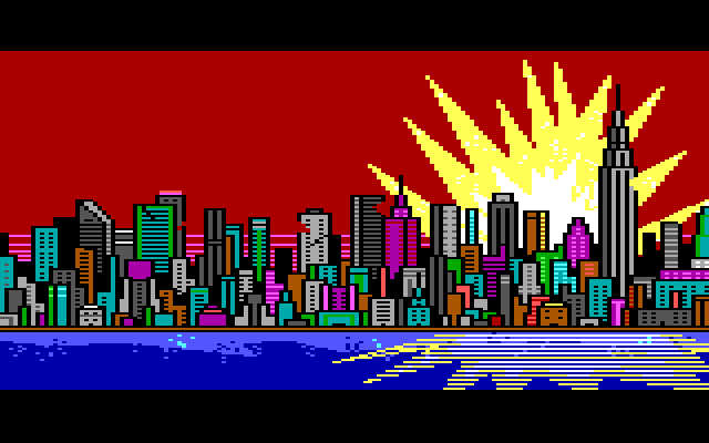 Manhunter: New York IBM PC/Compatibles Screenshot: Oops, I crashed a spaceship...