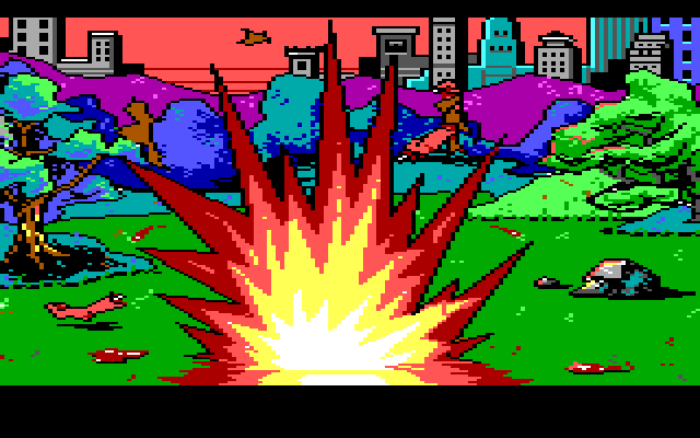 Manhunter: New York IBM PC/Compatibles Screenshot: We warned you not to step on the landmines...