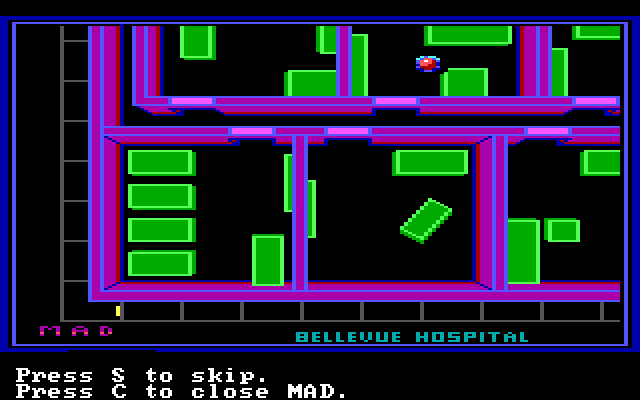 Manhunter: New York IBM PC/Compatibles Screenshot: One of the tracking sequences.