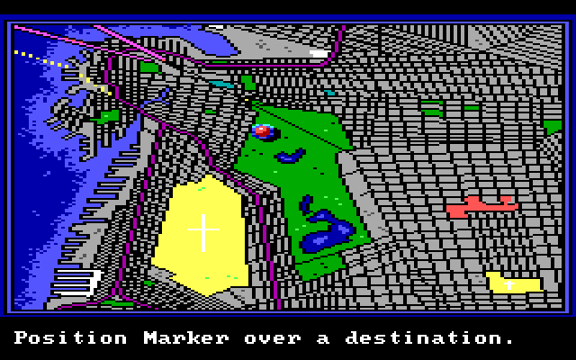 Manhunter: New York IBM PC/Compatibles Screenshot: Travelling in New York.