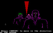 Manhunter: New York for IBM PC/Compatibles - Some tough looking characters; start of an arcade sequence?