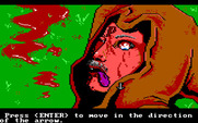Manhunter: New York for IBM PC/Compatibles - Taking a closer look at the victim.