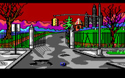Manhunter: New York for IBM PC/Compatibles - Cemetary entrance.