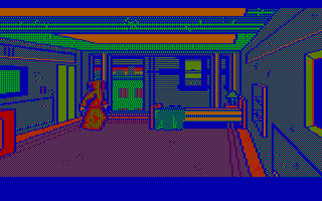 Manhunter: New York IBM PC/Compatibles Screenshot: Beginning the day in your appartment.