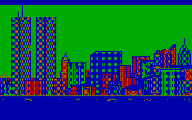 Manhunter: New York IBM PC/Compatibles Screenshot: New York City after the invasion.