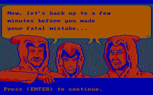 Manhunter: New York IBM PC/Compatibles Screenshot: Oops, I died. That will happen often.