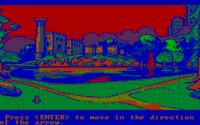 Manhunter: New York IBM PC/Compatibles Screenshot: Made it to a lake.