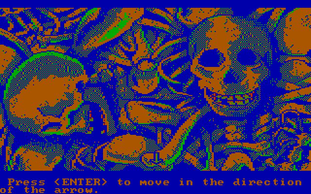Manhunter: New York IBM PC/Compatibles Screenshot: Examining the bones.
